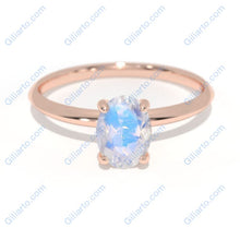 Load image into Gallery viewer, 2 Carat Moonstone 14K White Gold Engagement Promissory Ring
