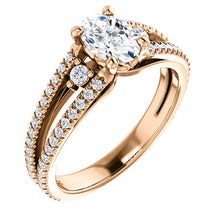 Load image into Gallery viewer, 14K Yellow 7x5 mm Oval 3/8 CTW Diamond Engagement Ring
