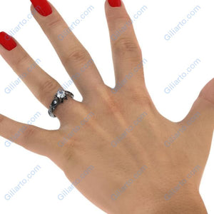 0.8 Carat Moissanite Diamond  solitaire Engagement Ring - Giliarto