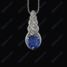 Load image into Gallery viewer, 2 Carat Sapphire Diamond Pendants - Giliarto
