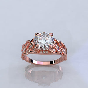 2.0 Carat Forever One  Moissanite Diamond Engagement Ring