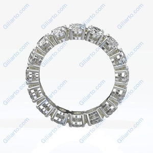 6.5 CT.T.W.  Moissanite Oval  Eternity Band - Giliarto