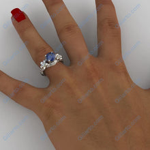 Load image into Gallery viewer, Sapphire Engagement Gold  Ring - Giliarto
