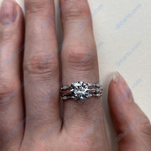 Load image into Gallery viewer, Gray Giliarto Moissanite  Engagement Eternity Rings Eternity Set

