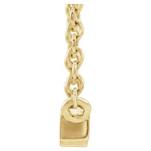 Load image into Gallery viewer, 14K Yellow 1/8 CTW Diamond Bar 18&quot; Necklace
