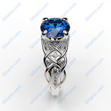 Load image into Gallery viewer, 2 Carat Sapphire Engagement Ring - Giliarto
